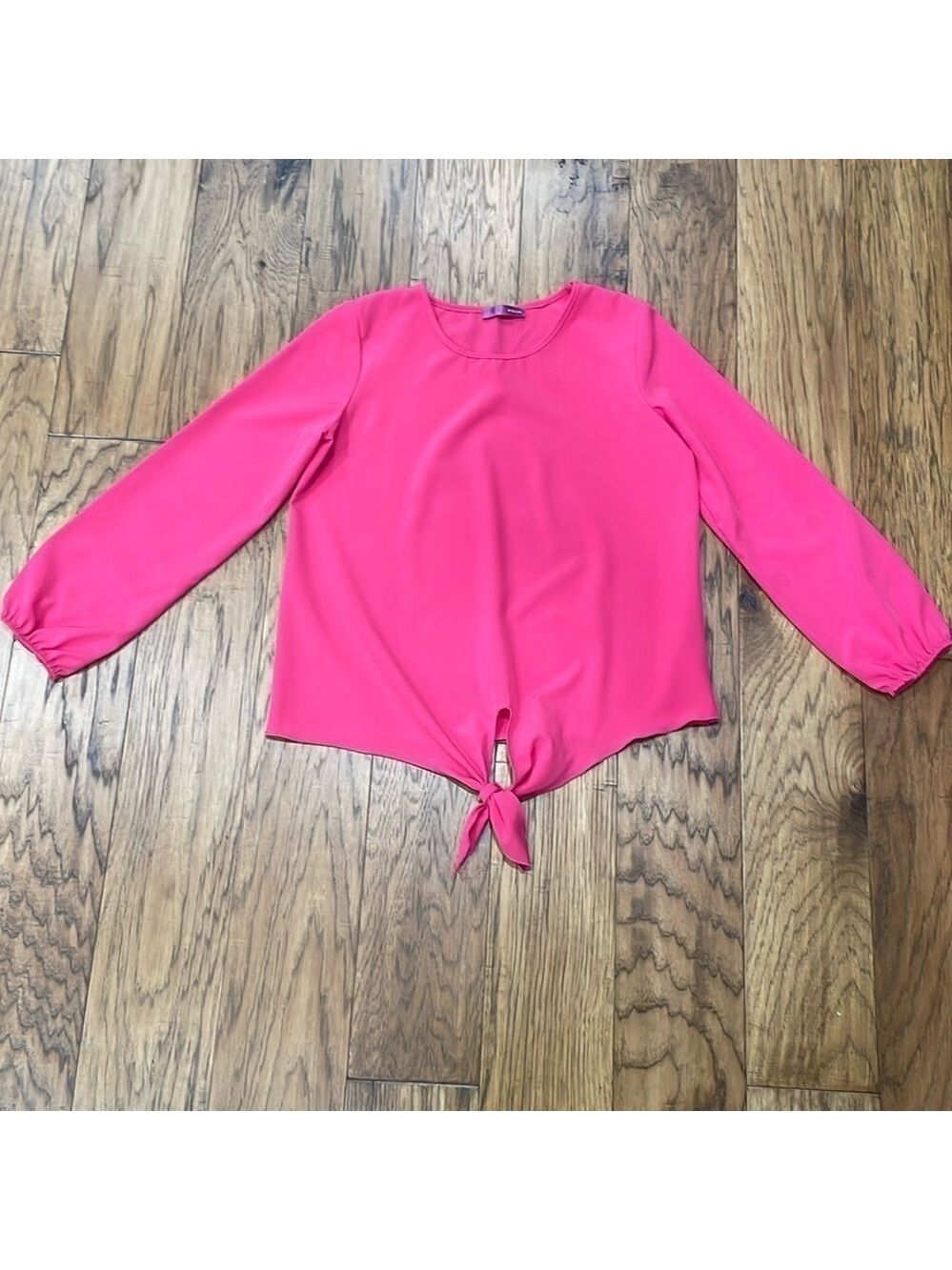 Aqua Girl pink tie front oversized top size L